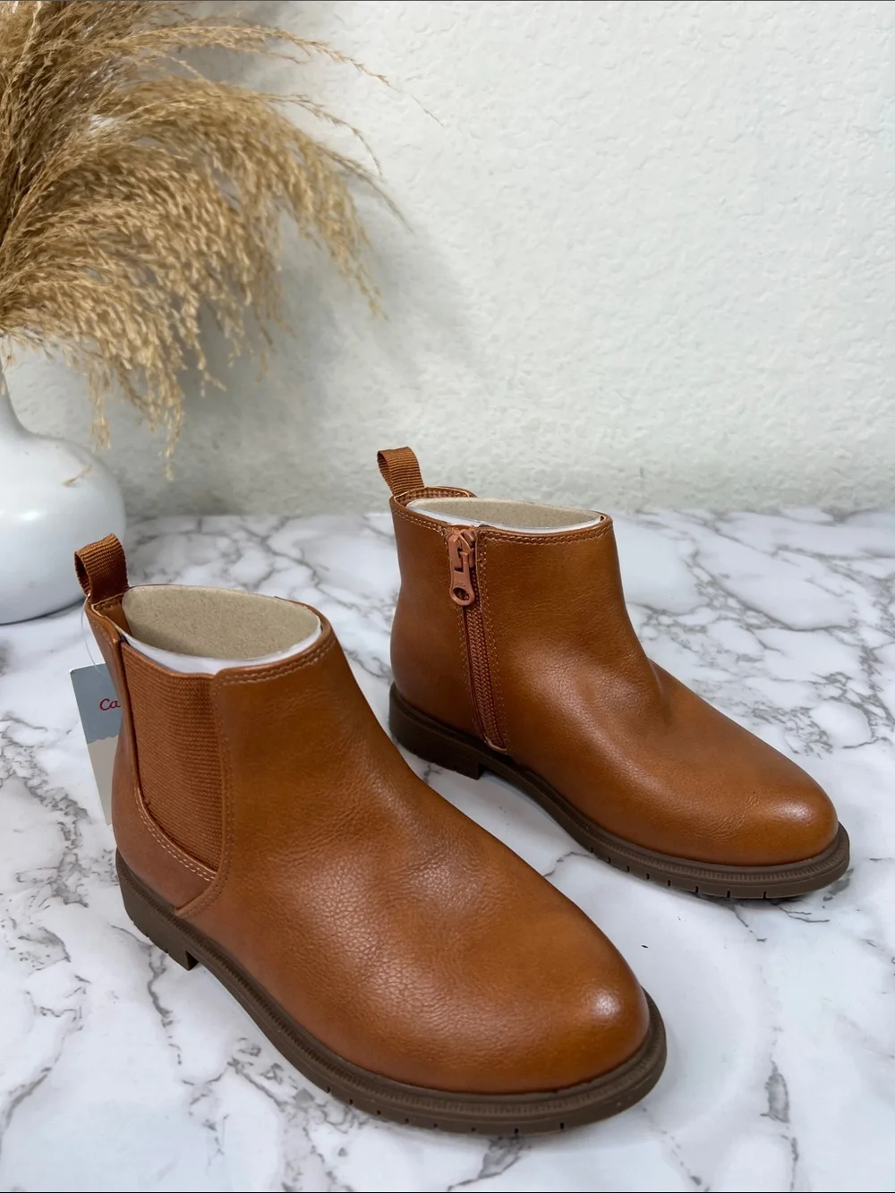 Cat & Jack Cognac Brown Chelsea Boot Size 11